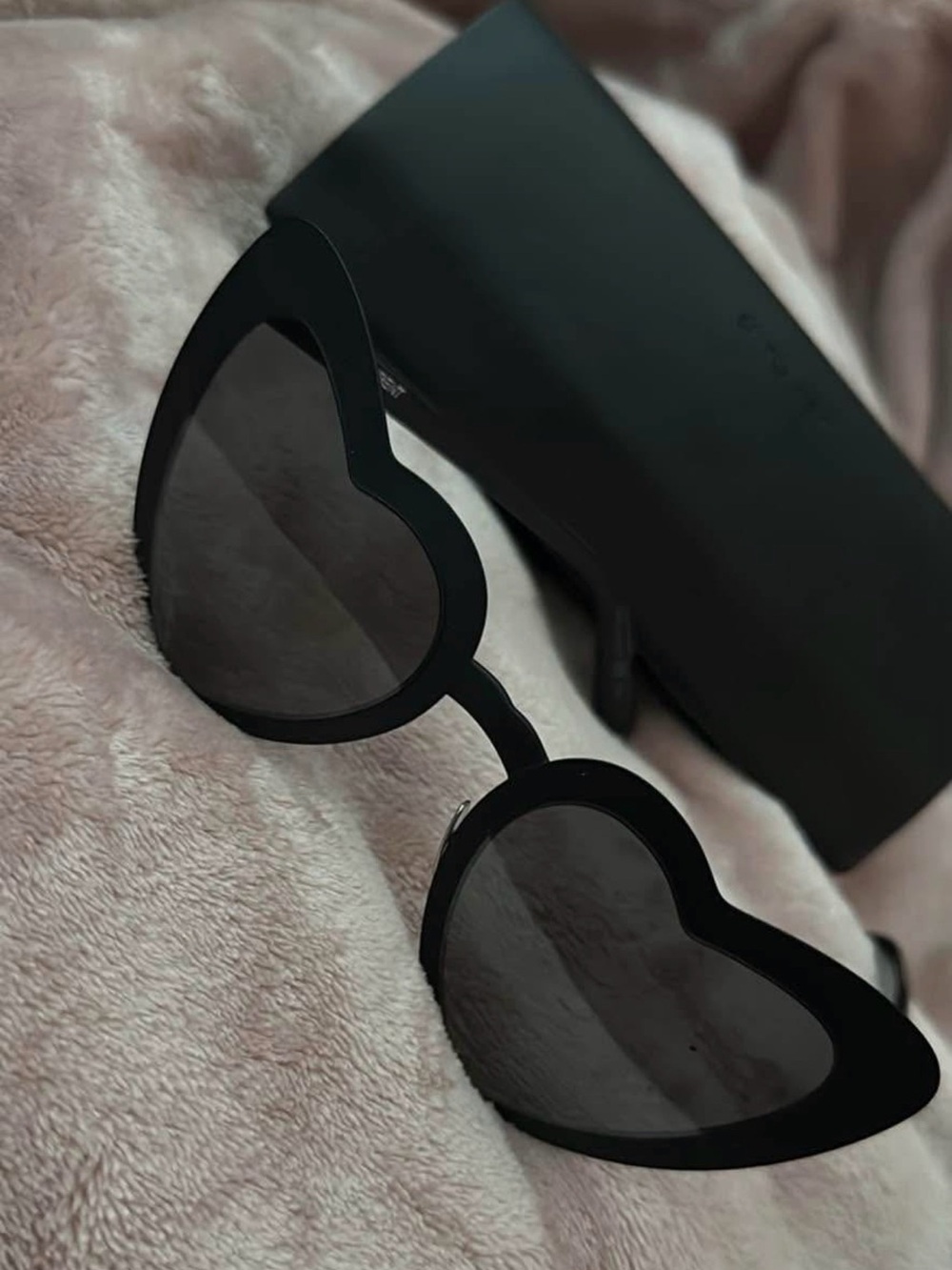Yves Saint Laurent Black Heart-Shaped Women's Sunglasses
